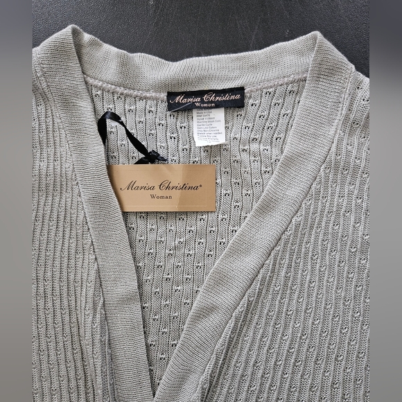 NWT - Marisa Christina Grey Bolero Lightweight Cardigan - Size 1X - Picture 4 of 6